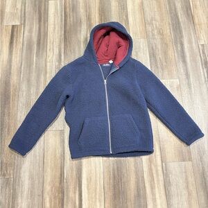 The Children’s Place Navy Blue Sherpa Jacket 10/12 Large